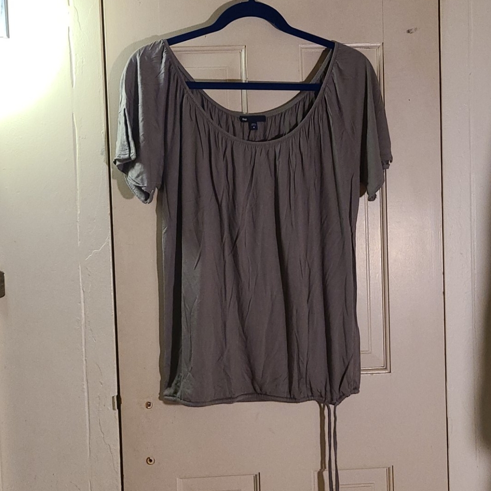 Gray off the shoulder top